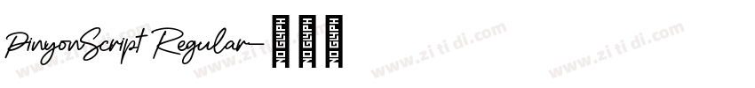 PinyonScript Regular字体转换